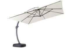 OUTFLEXX Luxus Ampelschirm, Anthrazit/creme, Edelstahl/Aluminium, 350x350cm, Inkl. Schirmständer Und Schutzhülle -Dopple Geschaft 10 18351.jpg