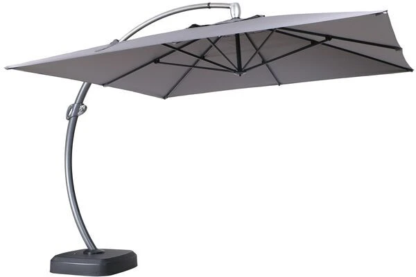 OUTFLEXX Luxus Ampelschirm, Anthrazit, Edelstahl/Aluminium, 350x350cm, Inkl. Schirmständer Und Schutzhülle 12 OUTFLEXX Luxus Ampelschirm, Anthrazit, Edelstahl/Aluminium, 350x350cm, Inkl. Schirmständer Und Schutzhülle – Bild 10