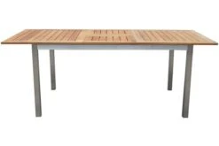 STERN Cardiff Set, Silber/silbergrau, Edelstahl/FSC-Teak, Tisch 150/200 X 90 Cm, 4 Stapel-, 2 Multipositionssessel -Dopple Geschaft 10 19750.jpg