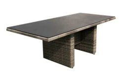 Ploß Rabida Dining Tisch, Champagner-meliert, Polyrattan, 220 X 100 Cm, Glasplatte In Steinoptik -Dopple Geschaft 10 20161.jpg