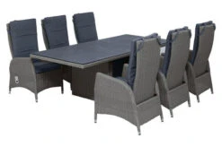 Ploß Vigo Dining Set, Stahlgrau-meliert / Schiefergrau, Polyrattan, Tisch 200 X 95 Cm, 6 Sessel -Dopple Geschaft 12 21587.jpg