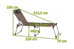 SIENA GARDEN Sole XXL Klappliege Alu / Ranotex®-Gewebe, Silber/taupe, 226x70x105 Cm, Klapp- Und Verstellbar -Dopple Geschaft 13062 2 5.jpg