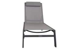 VILLANA Gartenliege, Anthrazit/grau, Aluminium/Textil, 198 X 60 X 32 Cm, Verstellbar -Dopple Geschaft 13405 10.jpg