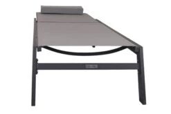 VILLANA Gartenliege, Anthrazit/grau, Aluminium/Textil, 198 X 60 X 32 Cm, Verstellbar -Dopple Geschaft 13405 11.jpg