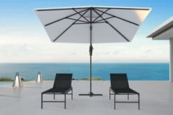 OUTFLEXX Ampelschirm, Creme, Pulverbesch. Aluminium, 300x300 Cm, Inkl. Plattenständer, Twist-Funktion -Dopple Geschaft 16108 3 CGI.jpg