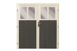 KARIBU Anlehnhaus Bomlitz 3, Terragrau, Fichtenholz 19mm, 255 X 268 X 243 Cm, Pultdach, Exkl. Fußboden -Dopple Geschaft 17864 5 03.jpg