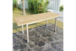OUTFLEXX Ausziehtisch, Edelstahl/recyceltes FSC®-Teak, 200/260x100cm, Rustikal Gebürstet -Dopple Geschaft 18318 2.jpg