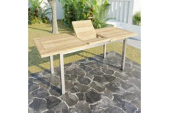 OUTFLEXX Ausziehtisch, Edelstahl/recyceltes FSC®-Teak, 200/260x100cm, Rustikal Gebürstet -Dopple Geschaft 18318 3.jpg