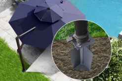 OUTFLEXX Bodenanker XL Für Ampelschirme, Anthrazit, Pulverbesch. Stahl, 28x28x60,5, Zum Einbetonieren -Dopple Geschaft 18356 01.jpg