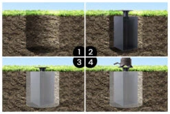 OUTFLEXX Bodenanker XL Für Ampelschirme, Anthrazit, Pulverbesch. Stahl, 28x28x60,5, Zum Einbetonieren -Dopple Geschaft 18356 02.jpg
