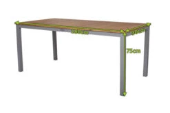 VILLANA Esstisch, Alu Pulverbeschichtet / FSC Akazienholz, 180 X 90 Cm -Dopple Geschaft 18380 5.jpg