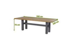 HARTMAN Yasmani Esstisch, Xerix/vintage Brown, Alu/Teak, 240x100cm -Dopple Geschaft 18681 4.jpg