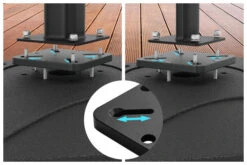 OUTFLEXX Adapterplatte Für Schirmständer Und Bodenanker, Anthrazit, Alu, 16x16x1,5cm, Lochabstand 64-113mm -Dopple Geschaft 18885 01.jpg