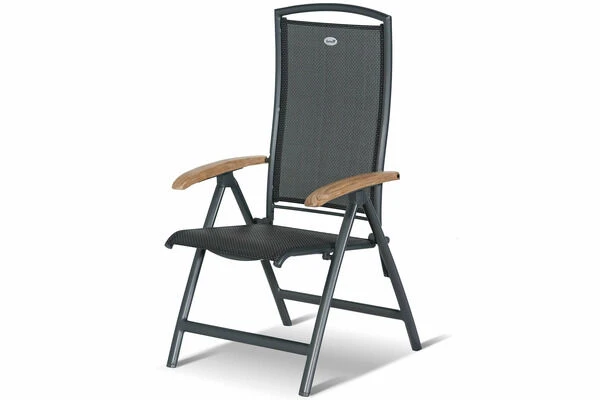 HARTMAN Yasmani/Raffaelo Esstischgruppe, Xerix, Alu/Teakholz, 240x100cm, 6 Stapel-, 2 Multipositionssessel 5 HARTMAN Yasmani/Raffaelo Esstischgruppe, Xerix, Alu/Teakholz, 240x100cm, 6 Stapel-, 2 Multipositionssessel – Bild 3