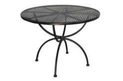 MBM Tisch Romeo, Marone, Schmiedeeisen Verzinkt, Pulverbeschichtet, 100x73 Cm