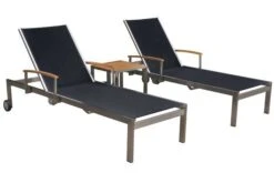 OUTFLEXX 2er-Set Sonnenliegen, Schwarz, Edelstahl/Teak, 195,5x74x35cm, Mit Beistelltisch 45x45cm -Dopple Geschaft 1 14165.jpg
