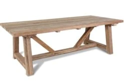 OUTFLEXX Esstisch XXL, Natur, Recyceltes FSC®-Teakholz, 220x110cm, Rustikal Gebürstet, Tischplattenstärke 4cm -Dopple Geschaft 1 15864.jpg