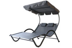 OUTFLEXX Doppelliege, Anthrazit, Polyester/Stahl Pulverbeschichtet, 205x138x34cm, Inkl. Nackenkissen, Rollbar -Dopple Geschaft 1 16102.jpg