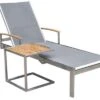 OUTFLEXX Sonnenliegen-Set, Silber, Edelstahl/FSC-Teak, 195,5x74x35cm, Mit Armlehnen, Inkl. Beistelltisch 45x45cm -Dopple Geschaft 1 16546.jpg