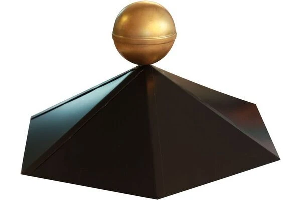 KARIBU Pavillon-Haube, Schwarz, Mit Messingkugel 3 KARIBU Pavillon-Haube, Schwarz, Mit Messingkugel