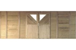 KARIBU Front Mit Doppeltür, Kiefer-Massivholz