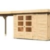 KARIBU Gartenhaus Retola 2, Fichtenholz 19 Mm, Inkl. Anbauschrank