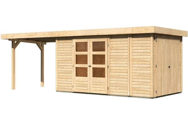 KARIBU Gartenhaus Retola 5, Fichtenholz 19 Mm, Inkl. Anbauschrank 3 KARIBU Gartenhaus Retola 5, Fichtenholz 19 Mm, Inkl. Anbauschrank