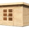 KARIBU Gartenhaus Kandern 9, Fichtenholz 28 Mm, Naturbelassen, Ca. 10,8 M² -Dopple Geschaft 1 18012.jpg