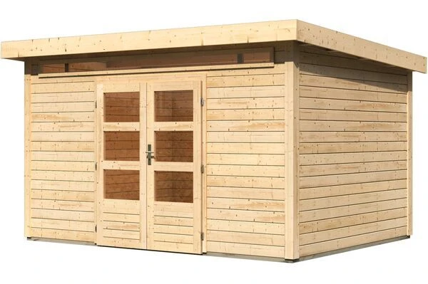 KARIBU Gartenhaus Kandern 9, Fichtenholz 28 Mm, Naturbelassen, Ca. 10,8 M² 3 KARIBU Gartenhaus Kandern 9, Fichtenholz 28 Mm, Naturbelassen, Ca. 10,8 M²
