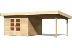 KARIBU Gartenhaus Northeim 3, Fichtenholz 38 Mm, Pultdach