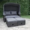 OUTFLEXX Fontana Loungebett, Grau, Polyrattan, Doppel-halbrund, Mit Unterschiebbaren Hockern, Dach Klappbar -Dopple Geschaft 1 18545.jpg