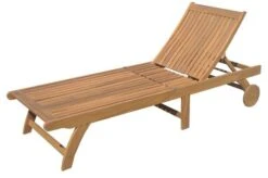 OUTFLEXX Sonnenliege, Natur, FSC-Akazienholz, 197 X 71,5 X 35 Cm, Mit Rollen -Dopple Geschaft 1 18935.jpg