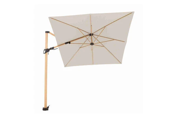 DOPPLER Alu Wood Pendelschirm, Natur, Alu/Polyester, 300x220 Cm, Mit Kurbel, Holzoptik 4 DOPPLER Alu Wood Pendelschirm, Natur, Alu/Polyester, 300x220 Cm, Mit Kurbel, Holzoptik – Bild 2