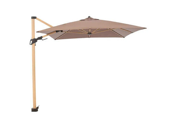 DOPPLER Alu Wood Pendelschirm, Greige, Alu/Polyester, 300x220 Cm, Mit Kurbel, Holzoptik 3 DOPPLER Alu Wood Pendelschirm, Greige, Alu/Polyester, 300x220 Cm, Mit Kurbel, Holzoptik