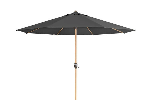 DOPPLER Alu Wood Mittelstockschirm, Anthrazit, Alu/Polyester, 350cm, Mit Kurbel, Holzoptik 3 DOPPLER Alu Wood Mittelstockschirm, Anthrazit, Alu/Polyester, 350cm, Mit Kurbel, Holzoptik