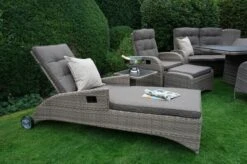 Ploß Rabida Comfort Rollliege, Champagner-meliert, Polyrattan, 198x68x44cm, Verstellbar, Hohe Sitzhöhe -Dopple Geschaft 20 20165.jpg