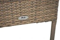 Ploß Rabida Sitzgruppe, Champagner-meliert, Polyrattan, Tisch 90 X 90 Cm, 4 Stapelsessel, Glasplatte In Steinoptik -Dopple Geschaft 20 21071.jpg