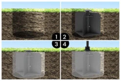 OUTFLEXX Bodenanker XXL Für Ampelschirme, Anthrazit, Pulverbesch. Stahl, 50x50x63 Cm, Zum Einbetonieren -Dopple Geschaft 21594 02.jpg