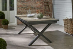 Ploß Louvra Auszugs-Dining-Tisch, Anthrazit/Holzoptik, Alu/Keramik, 160/210x100,5cm, Tischplatte Aus Keramikfliesen -Dopple Geschaft 21629 3.jpg