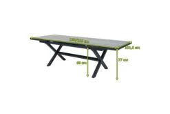 Ploß Louvra Auszugs-Dining-Tisch, Anthrazit/Holzoptik, Alu/Keramik, 160/210x100,5cm, Tischplatte Aus Keramikfliesen -Dopple Geschaft 21629 5.jpg