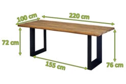 OUTFLEXX Trui Esstisch, Natur/anthrazit, Alu/recycled FSC-Teak, 220 X 100 Cm, U-Gestell -Dopple Geschaft 21690 5.jpg