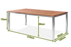OUTFLEXX Classic Esstisch, Silber/natur, Edelstahl/recycled FSC-Teak, 220 X 100 Cm -Dopple Geschaft 21706 05.jpg