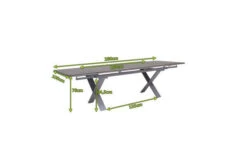 OUTFLEXX Ausziehtisch, Silber, Aluminium/HPL, 180/280x100cm, Schubladenauszug -Dopple Geschaft 21750 5.jpg