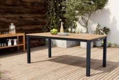 OUTFLEXX Ausziehtisch, Anthrazit Matt, Alu/FSC-Teak, 150/210x90cm, Synchronauszug Mit Butterfly-Funktion -Dopple Geschaft 21778 02.jpg