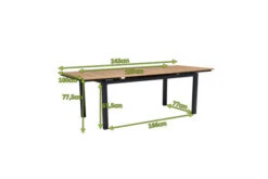 OUTFLEXX Ausziehtisch, Anthrazit Matt, Alu/FSC-Teak, 180/240x100cm, Automatischer Ausziehmechanismus -Dopple Geschaft 21779 05.jpg