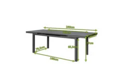 OUTFLEXX Premium Ausziehtisch, Anthrazit/grau, Aluminium/Glas, 180/240x100cm, Automatischer Ausziehmechanismus -Dopple Geschaft 21876 5.jpg