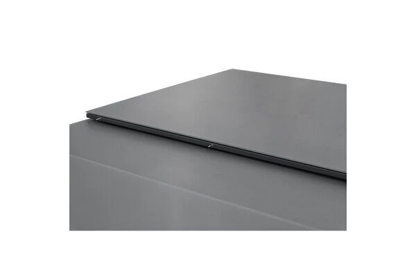 OUTFLEXX Premium Ausziehtisch, Graphit, Aluminium/Glas, 180/240x100cm, Automatischer Ausziehmechanismus 6 OUTFLEXX Premium Ausziehtisch, Graphit, Aluminium/Glas, 180/240x100cm, Automatischer Ausziehmechanismus – Bild 4