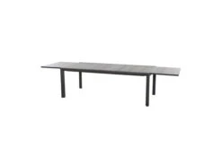 SIENA GARDEN Savina XL/Kingston Esstischgarnitur, Matt Graphit/grau/wood Look, Alu/Teak/Keramik/Texfabric, Tisch 220/340x108 Cm, 6 Multipos. -Dopple Geschaft 22035 10.jpg