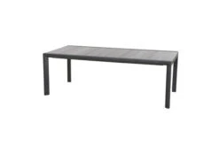 SIENA GARDEN Savina XL/Kingston Esstischgarnitur, Matt Graphit/grau/wood Look, Alu/Teak/Keramik/Texfabric, Tisch 220/340x108 Cm, 6 Multipos. -Dopple Geschaft 22035 3.jpg