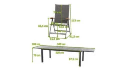 SIENA GARDEN Savina XL/Kingston Esstischgarnitur, Matt Graphit/grau/wood Look, Alu/Teak/Keramik/Texfabric, Tisch 220/340x108 Cm, 6 Multipos. -Dopple Geschaft 22035 5.jpg